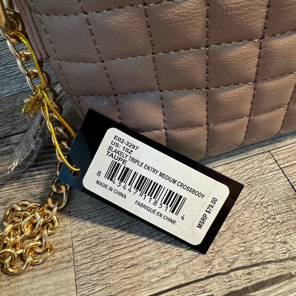 Bebe Quilted Brown Crossbody Bag - Picture 4 of 8